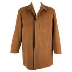 SAKS FIFTH AVENUE - Manteau en laine et cachemire brun clair, taille 48