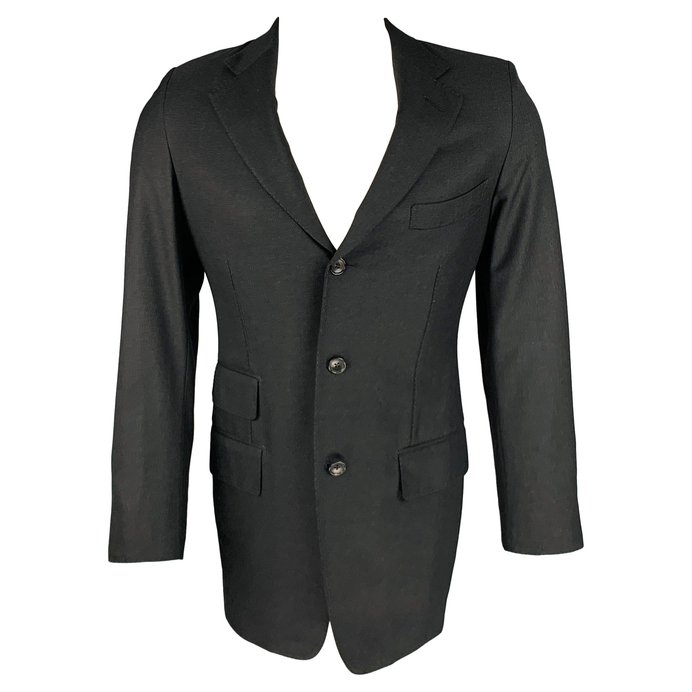 TOM FORD Size 38 Grey Wool Peak Lapel Sport Coat For Sale