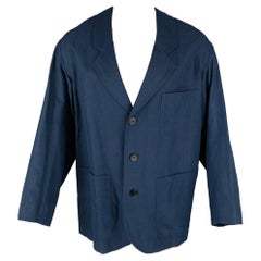 Used VISVIM -New Hope II- Size M Navy Linen Notch Lapel Sport Coat