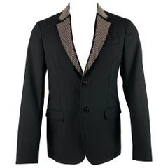 ALEXANDER MCQUEEN Size 38 Black Studded Wool Mohair Sport Coat