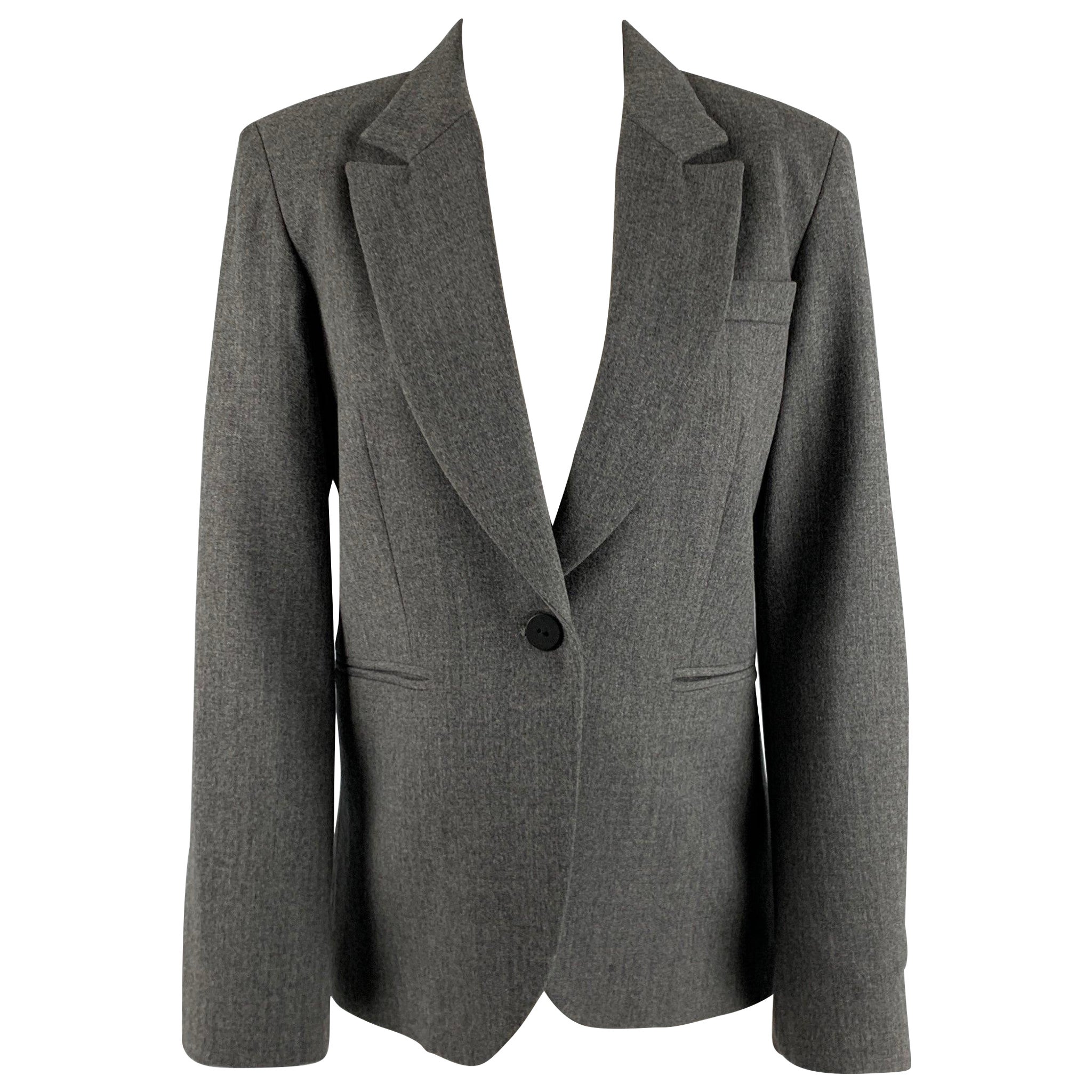 MARC by MARC JACOBS Size S Grey Heather Single Button Blazer For Sale