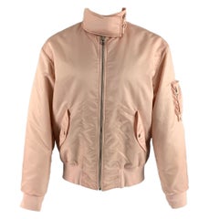 HELMUT LANG Size M Pink Nylon Bomber Jacket