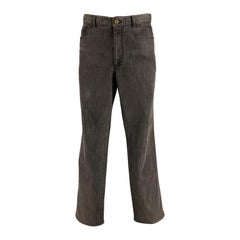 BRIONI taille 38 - Jean gris en coton mélangé à 5 poches