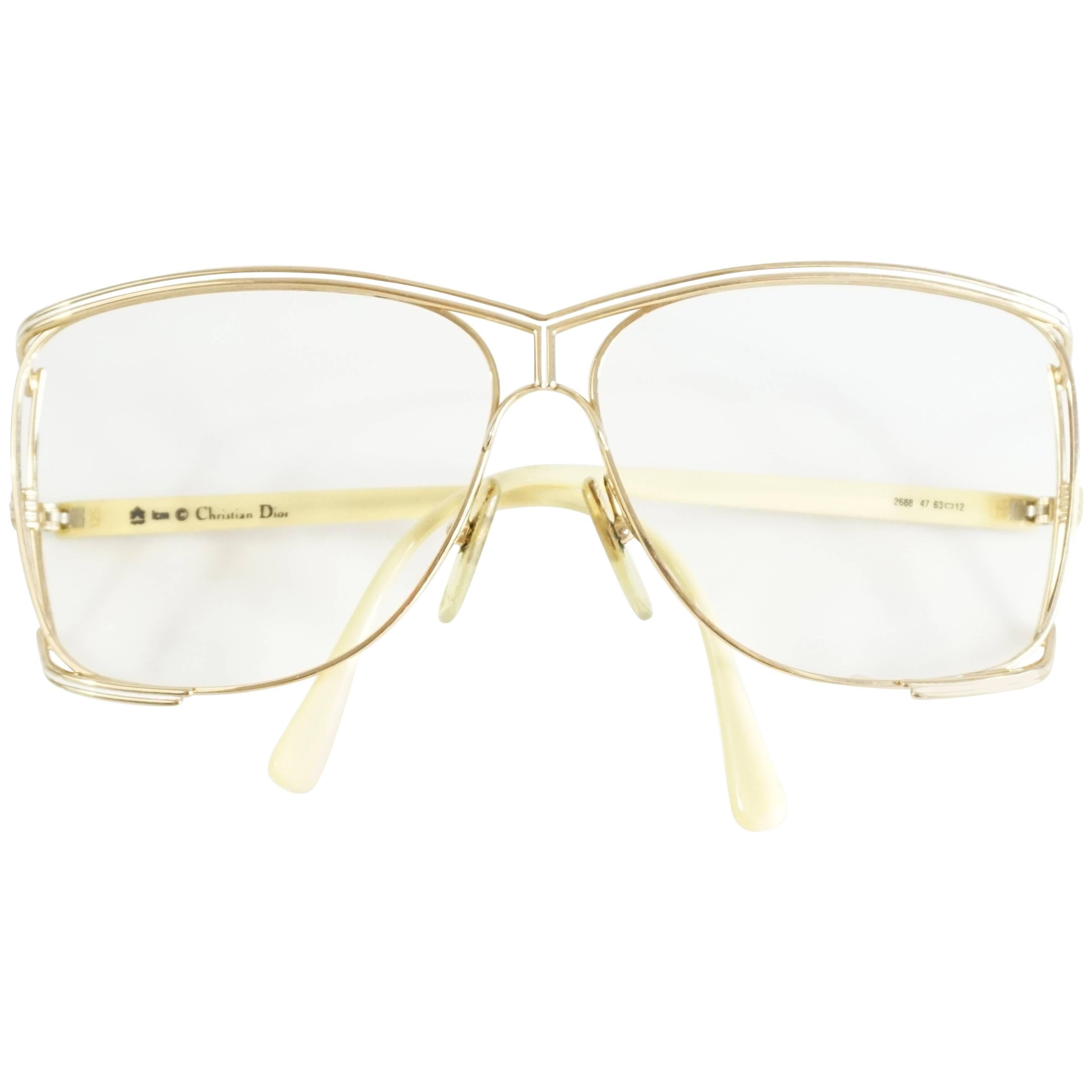 Christian Dior Gold Thin Frames - 1970's