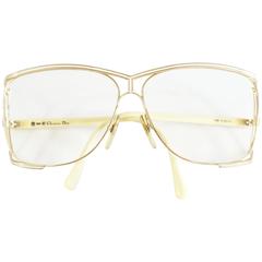 Vintage Christian Dior Gold Thin Frames - 1970's