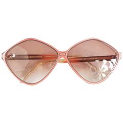Balenciaga Pink Diamond Shape Lucite Sunglasses - 1970's 2
