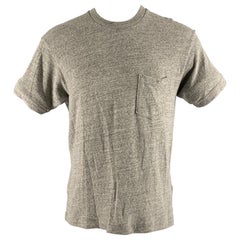JOHN ELLIOTT Größe S Graues Kurzarm-T-Shirt aus Heather-Baumwolle