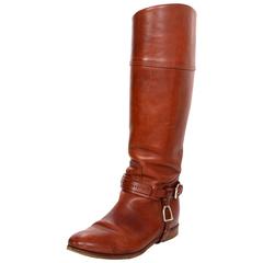 Ralph Lauren Cognac Leather Riding Boots Sz 6.5