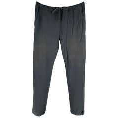 VISVIM Size S Black Cotton Cashmere Drawstring Casual Pants