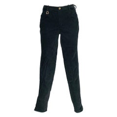 RALPH LAUREN Size 8 Black Cotton Elastane Casual Pants