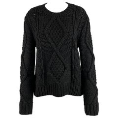 MAISON MARTIN MARGIELA Size M Black Grey Wool Polyamide Sweater