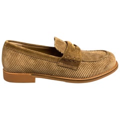 MIU Taille 7,5 Khaki Corduroy Penny Flats