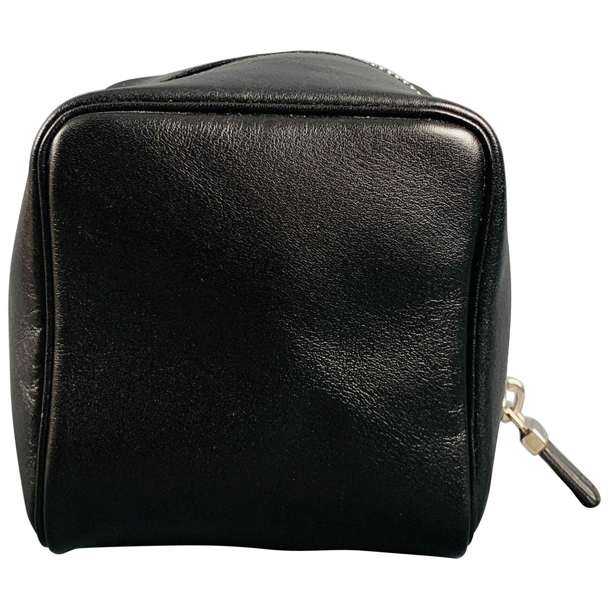 BALLY Black Leather Toiletry Handbag For Sale