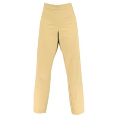 RALPH LAUREN Größe 10 Khaki Baumwolle Elastan Back Zip Leggings