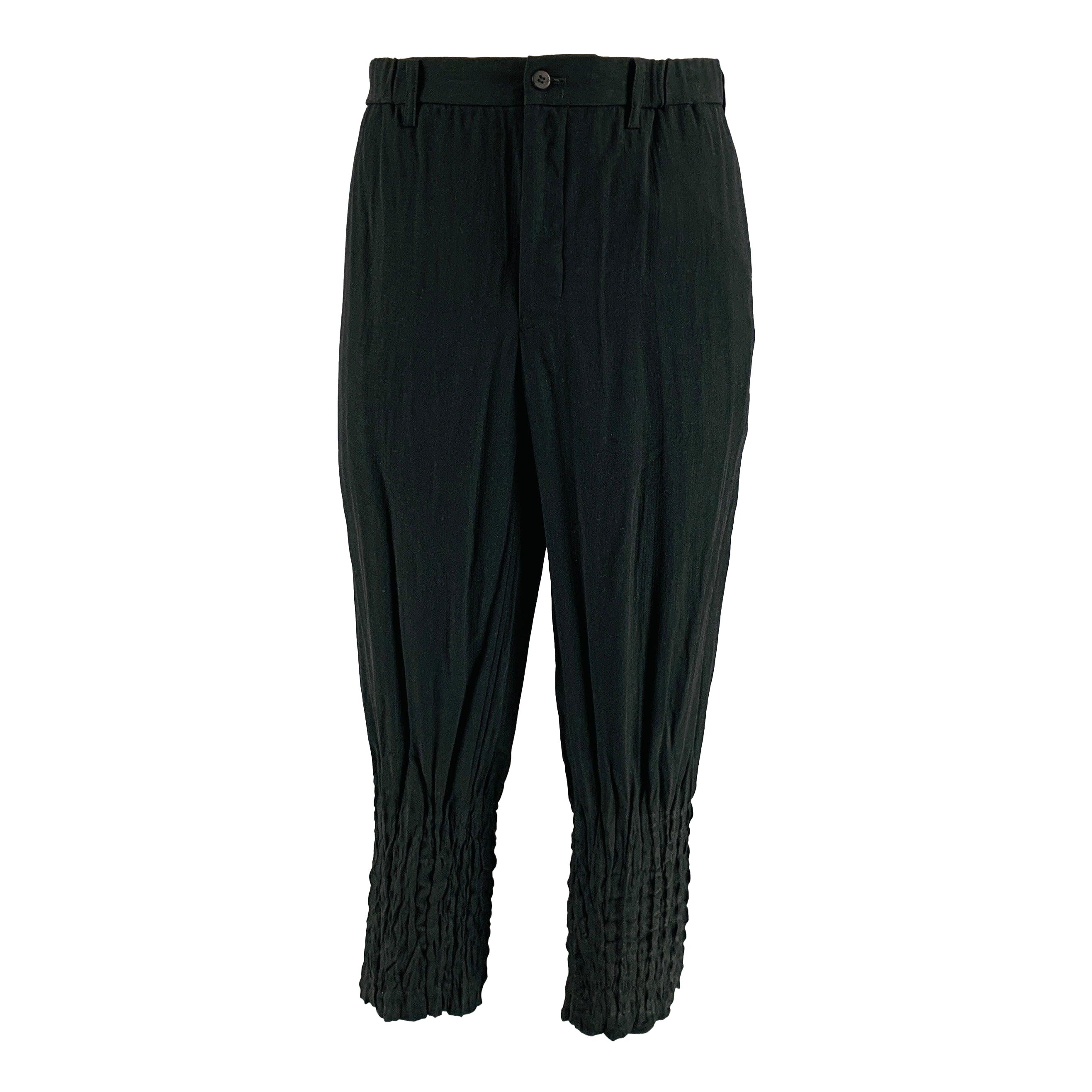 ISSEY MIYAKE Size L Black Green Ombre Casual Pants For Sale