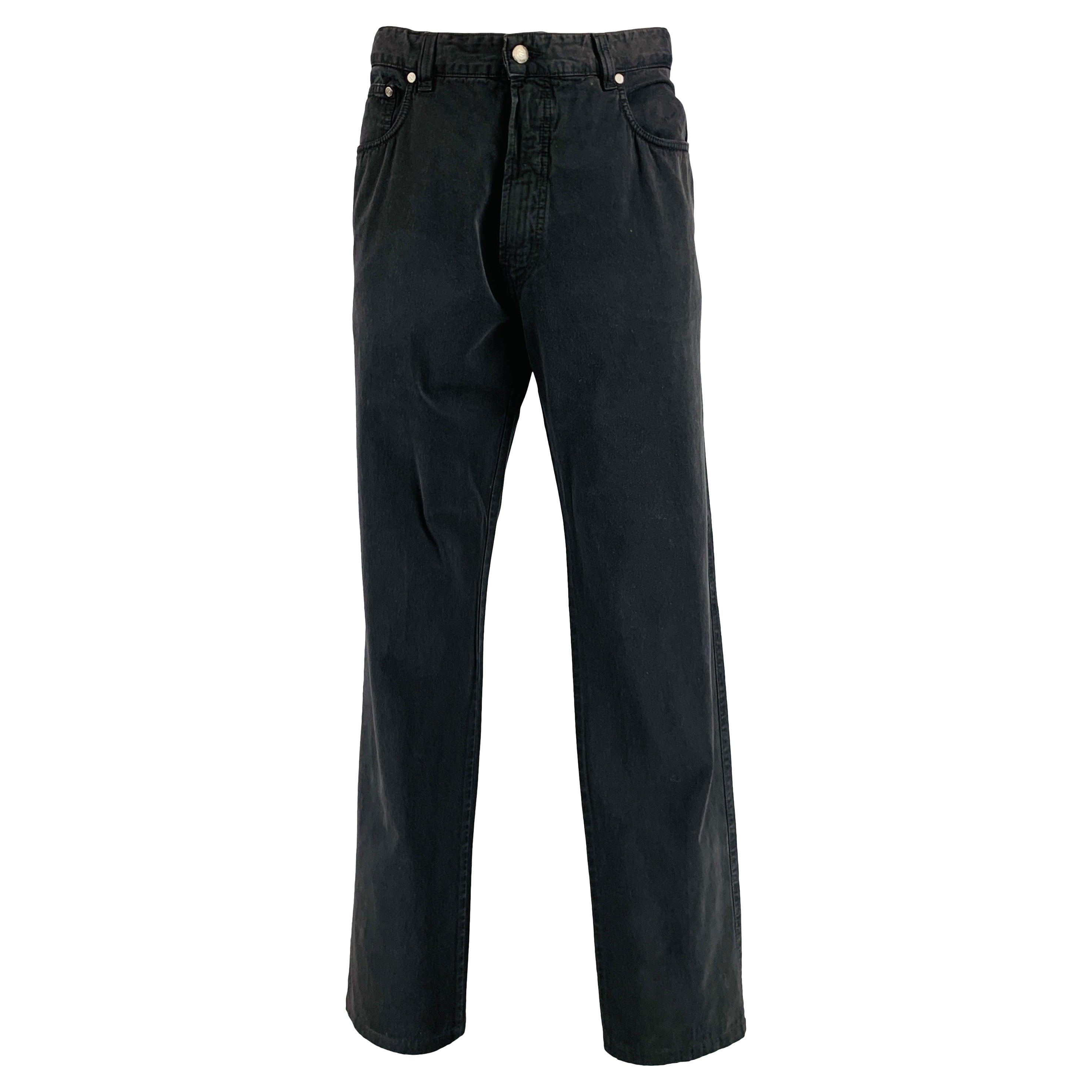 ERMENEGILDO ZEGNA Size 38 Black Cotton 5 pocket Casual Pants For Sale