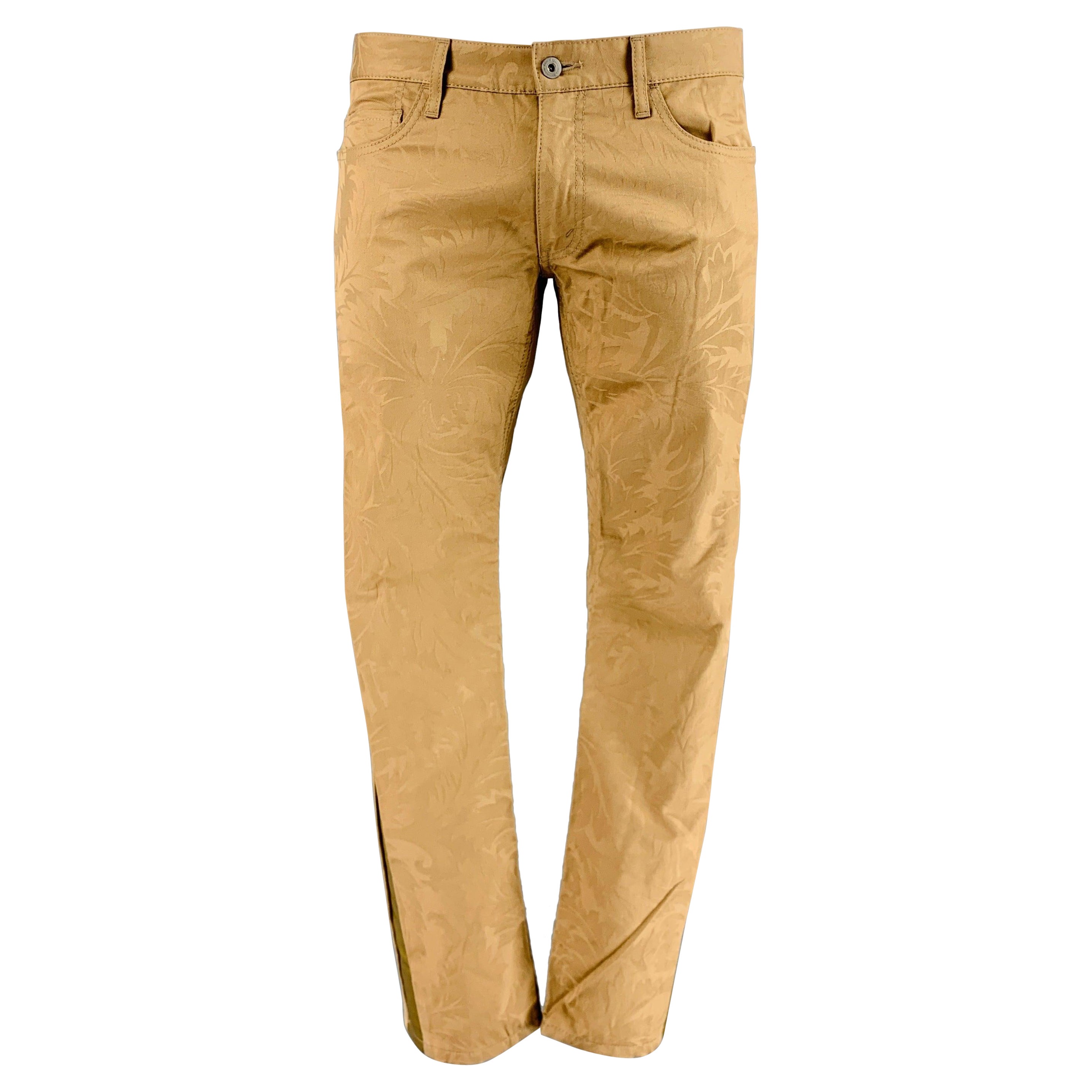 JUNYA WATANABE Taille L Casual Pantalon en coton damas beige en vente