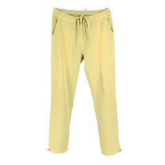 VISVIM Größe M -weat Pants DMGD- Grün gewaschene Baumwollhose mit Kordelzug Casual Hose mit Kordelzug