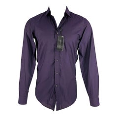 RALPH LAUREN Taille S Chemise à manches longues boutonnée en coton violet