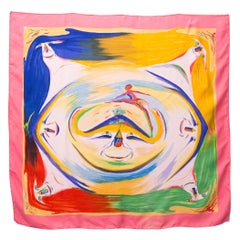 Hermes Smiles in Third Millenary by I A K Sefedin Silk Scarf (Écharpe en soie)