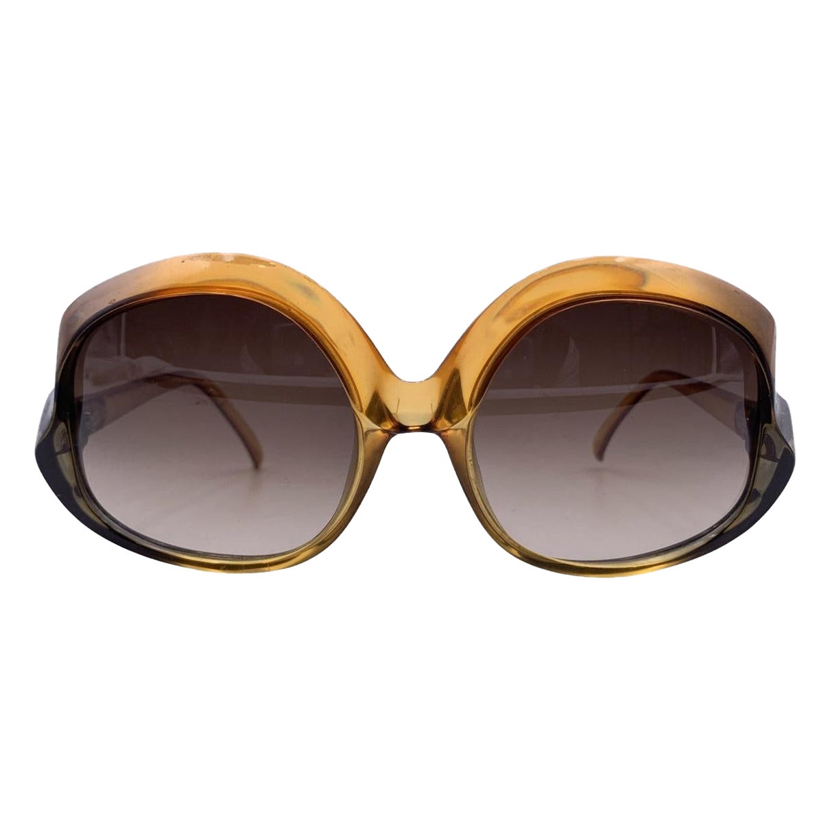 Christian Dior Vintage Orange Oversize 2143 Sunglasses 55/15 For Sale