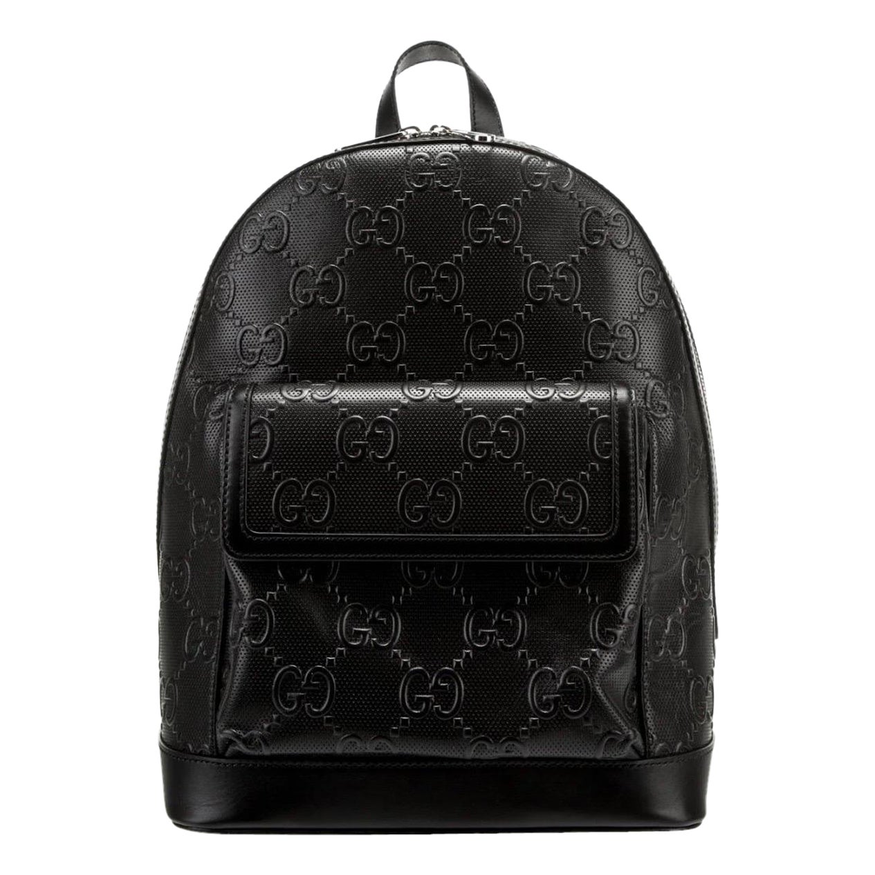 Gucci Vintage Black  GUCCI GG Embossed  Monogram Small  Day Back Pack Black For Sale