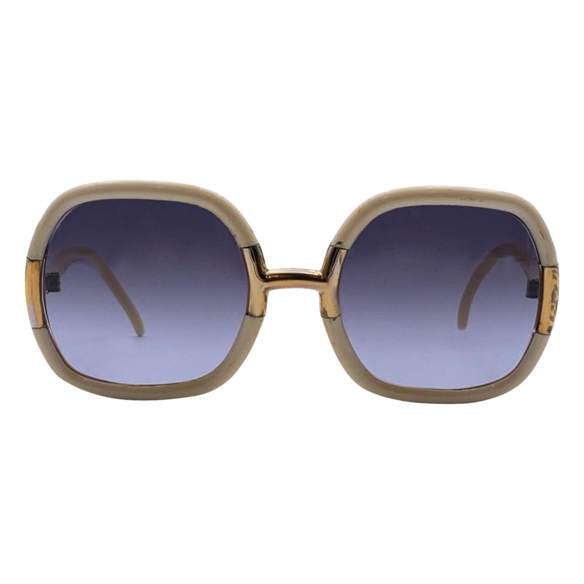 Ted Lapidus Vintage Beige Oversized G 20 Sonnenbrille 55/15 120mm in Übergröße im Angebot