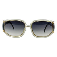 Ted Lapidus Vintage Graue übergroße seltene Sonnenbrille in Übergröße 61/18 140mm