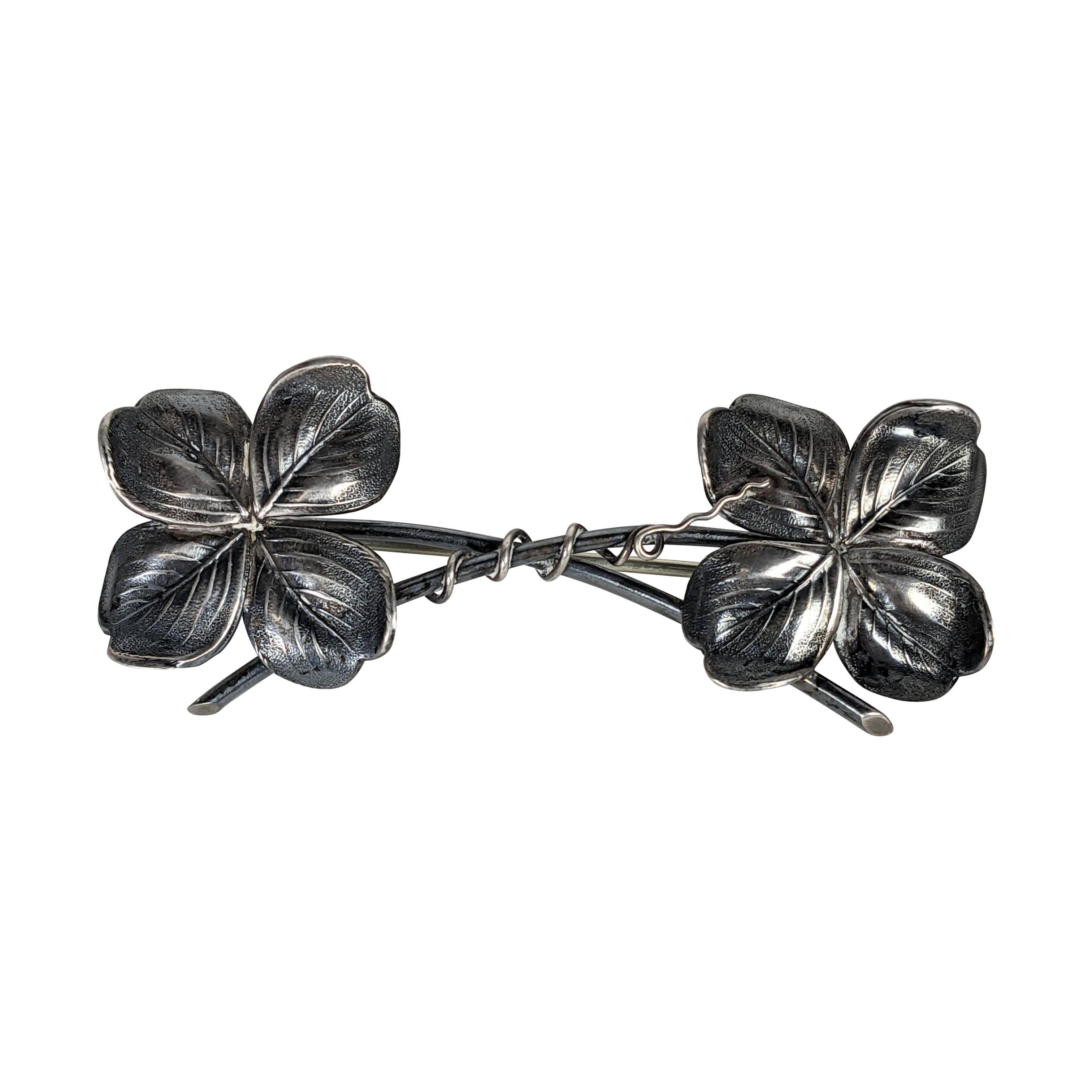 Victorian Lucky Clover Brooch