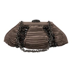 Rodo Grey Silk Evening Hand Bag