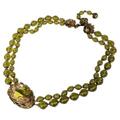 Miriam Haskell, collier de perles chartreuse