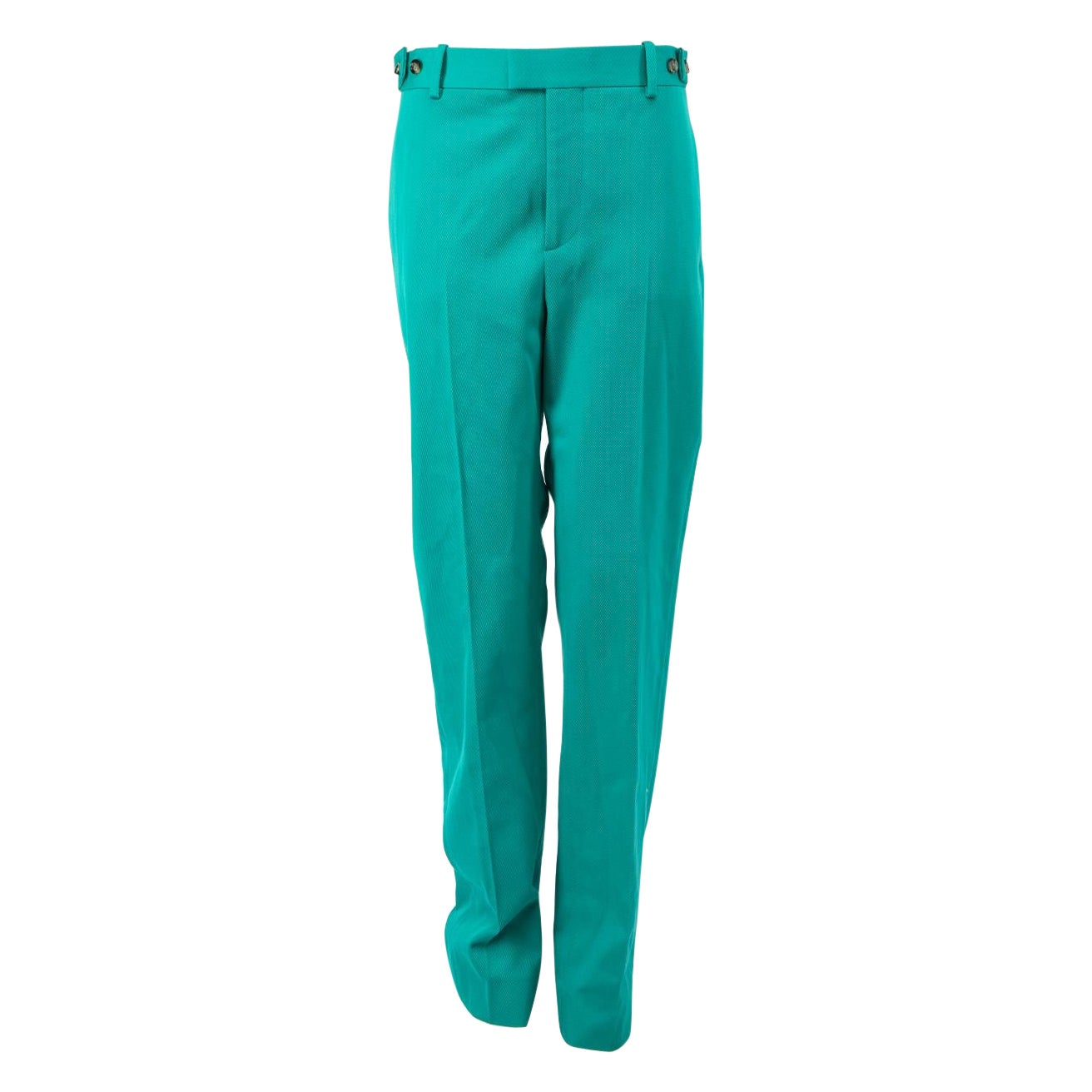 Pantalon droit turquoise Bottega Veneta, taille XS en vente