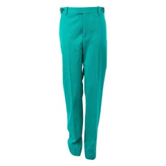Pantalon droit turquoise Bottega Veneta, taille XS