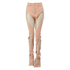 Mugler Rosa Spiral Skinny Jeans Größe M