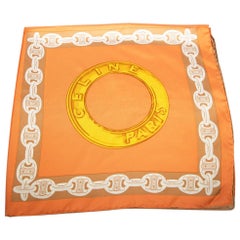 Pañuelo de seda estampado Céline Triomphe Graphic