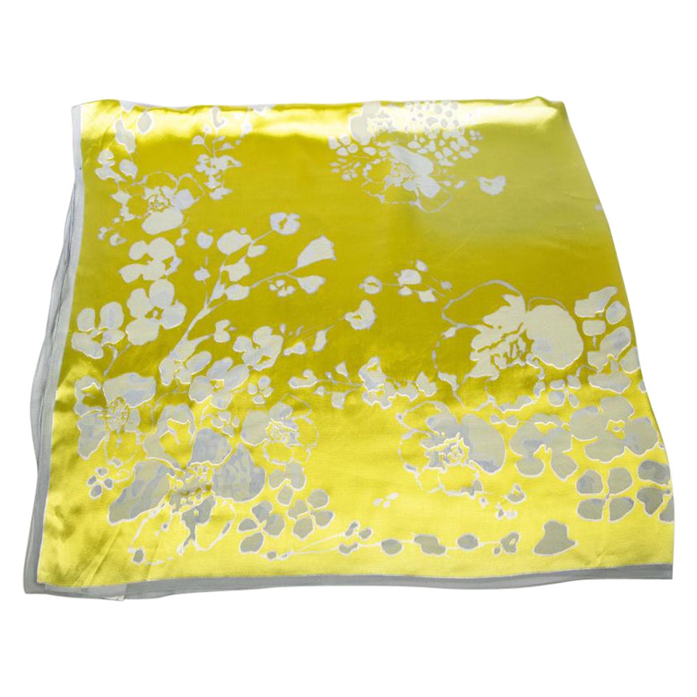 Givenchy Yellow Floral Print Scarf For Sale