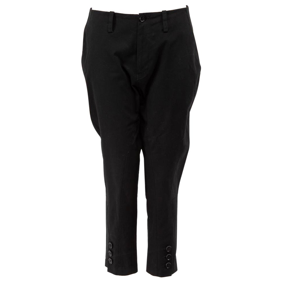 Yohji Yamamoto Y's Pantalon court slim noir Taille S en vente