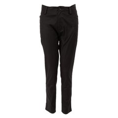 Yohji Yamamoto Pantalon slim à taille haute noir Taille XS