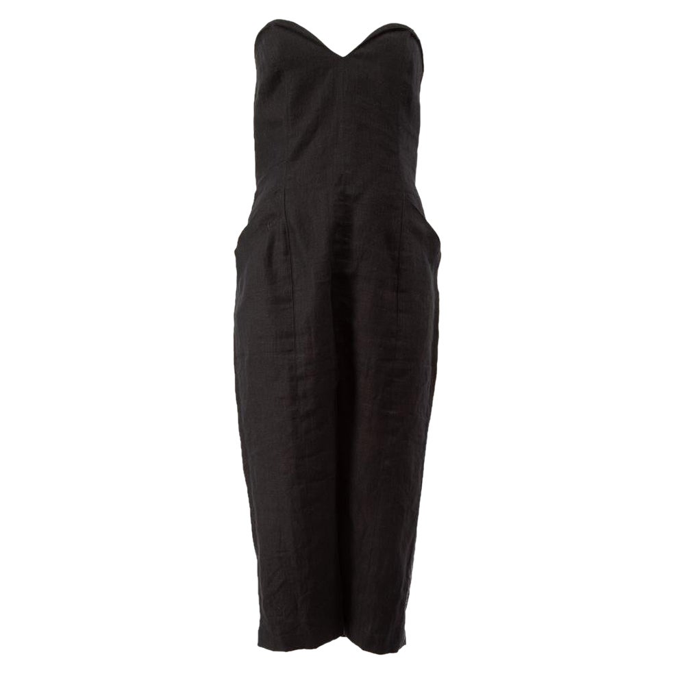 Mara Hoffman Black Strapless Midi Dress Size XS For Sale