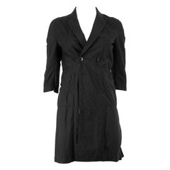 Used Comme Des Garcons Black Double Breasted Coat Size S