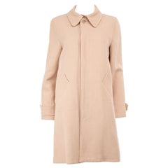 A.P.C. Pink Button Up Mid Length Coat Size M