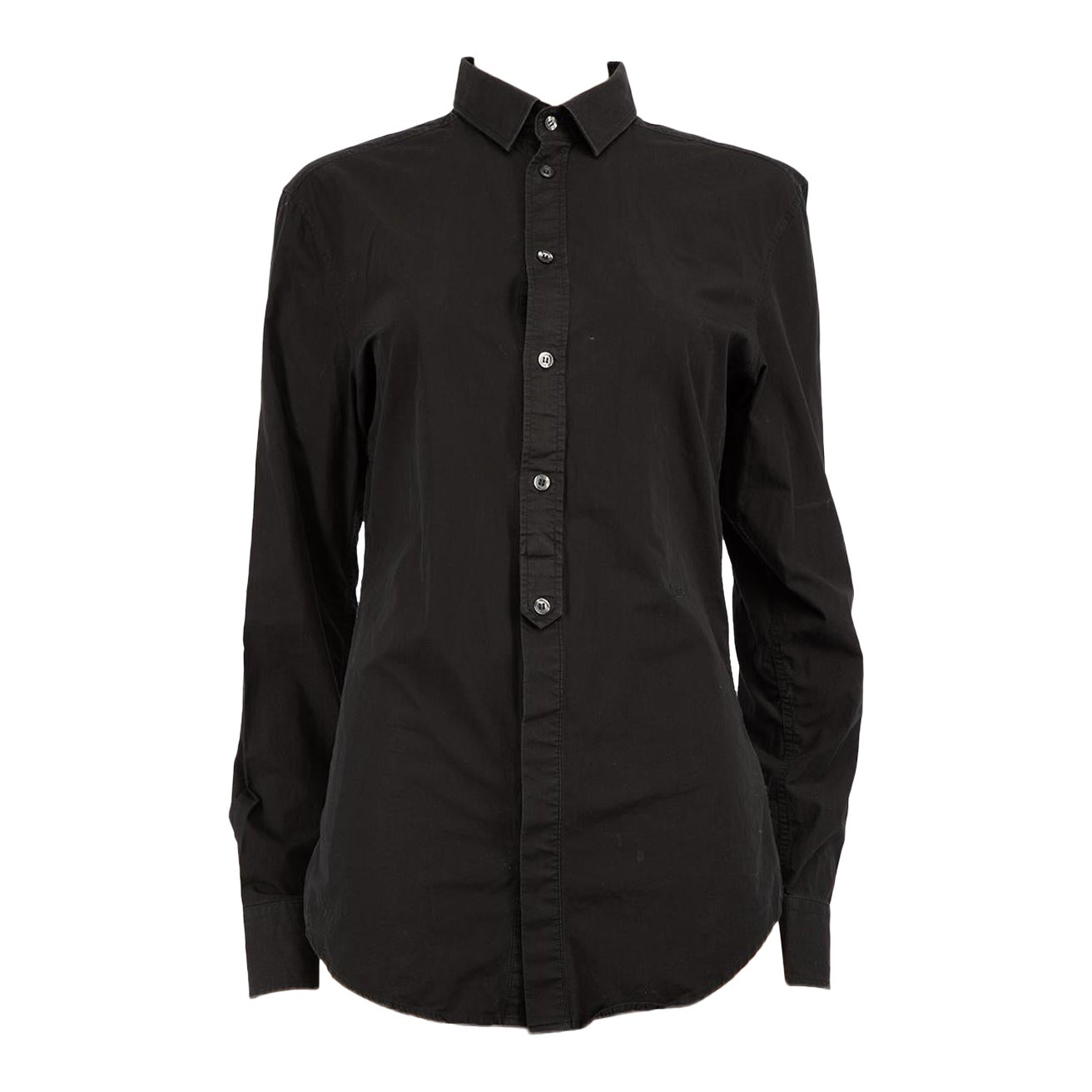 Dolce & Gabbana D&G Black Button Up Brad Shirt Size M For Sale