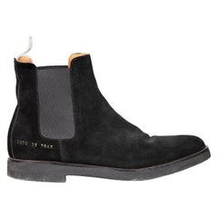 Common Projects Black Suede Chelsea Boots Size IT 39