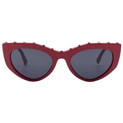 Valentino Lunettes de soleil Soul Rockstud en acétate rouge 4060 53/20 140mm