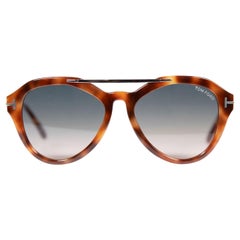 Tom Ford Blonde Havana Lisa Aviator Sunglasses