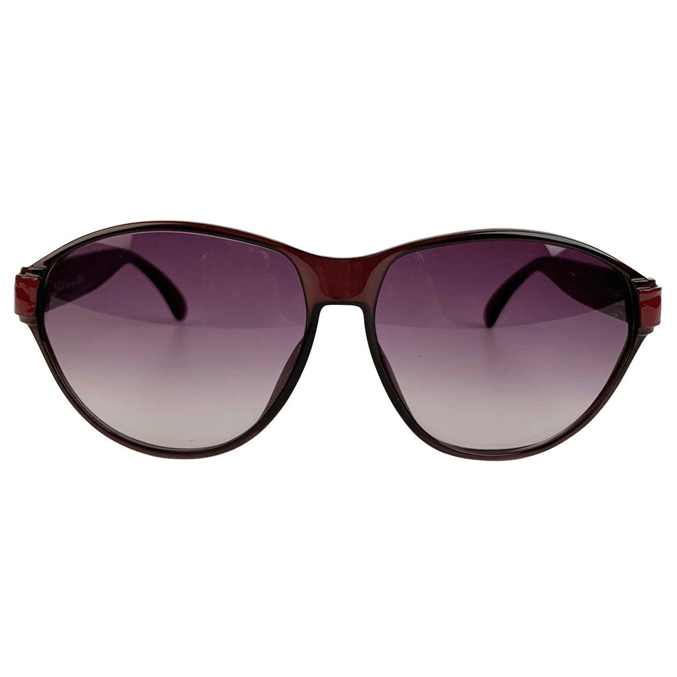 Christian Dior Vintage Schwarz Burgunderfarbene Optyl-Sonnenbrille Mod 2325 im Angebot