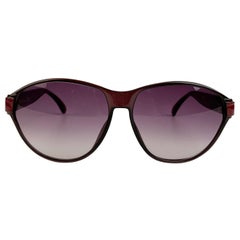 Christian Dior Vintage Black Burgundy Optyl Sunglasses Mod 2325