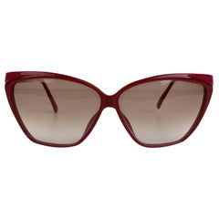 Christian Dior Vintage Burgunderfarbene rosa Optyl-Sonnenbrille Mod 2324