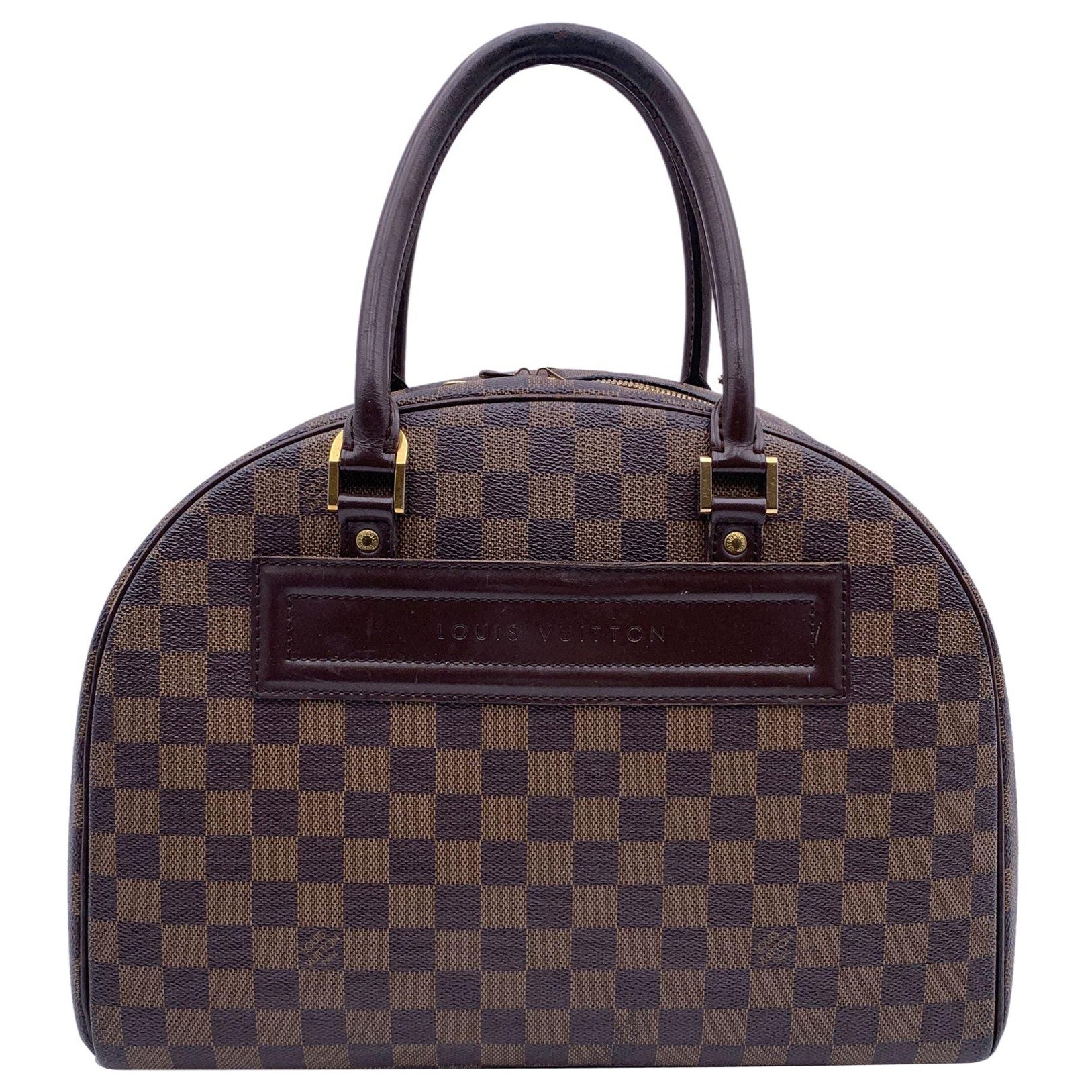 Louis Vuitton Damier Ebene Canvas Nolita Satchel Bag Handbag For Sale