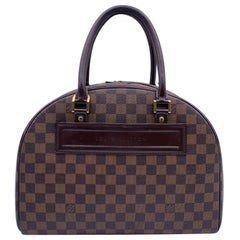Used Louis Vuitton Damier Ebene Canvas Nolita Satchel Bag Handbag